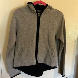 Grey zip up hoodie